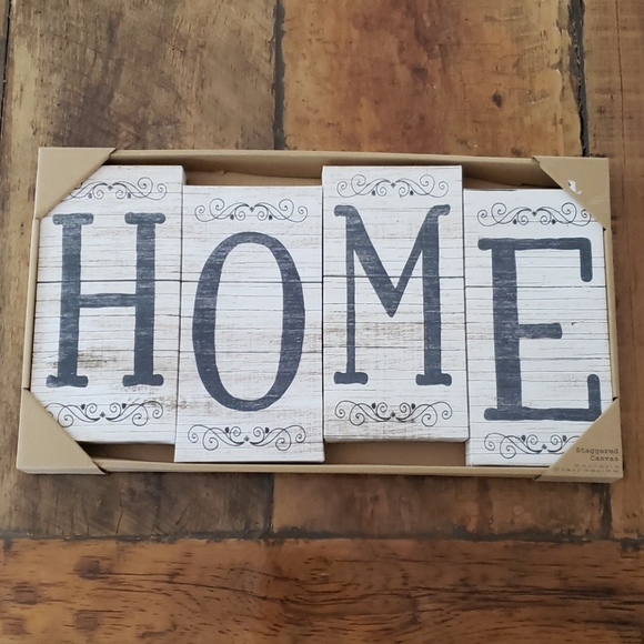 STAGGERED CANVAS WALL ART - Picture 1 of 2